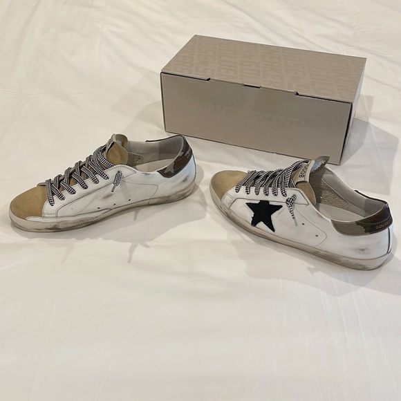 Golden Goode Men EU43 Super Star Classic with List White/Cappuccino/Black/Camo - Picture 2 of 12